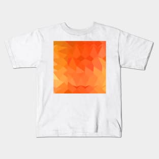 Spanish Orange Abstract Low Polygon Background Kids T-Shirt